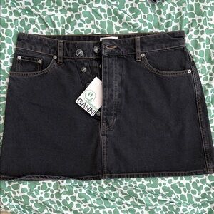 Ganni Dark Denim Mini Skirt